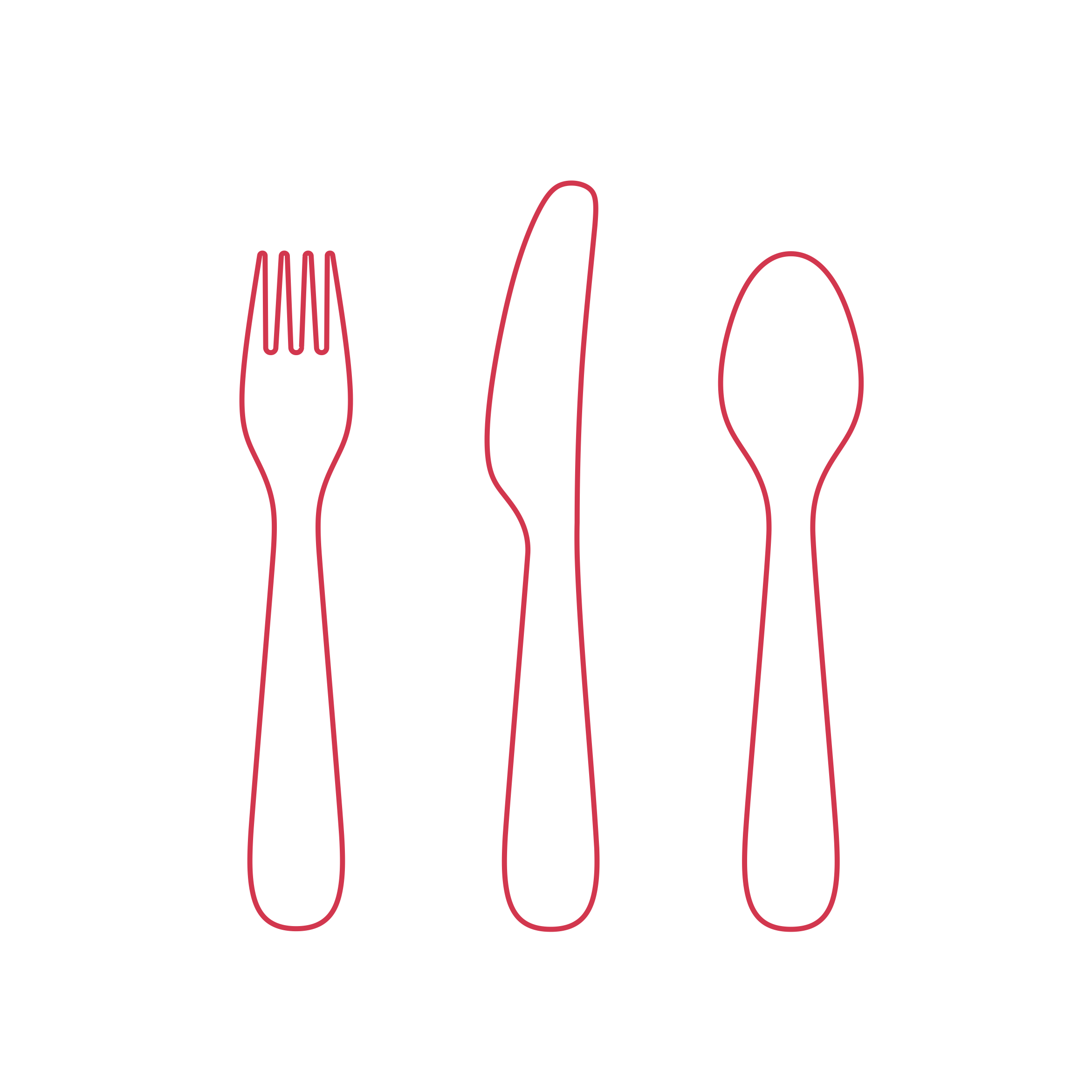 Objects Kids Kitchenware Ikea Kalas Kids Flatware Set Outline Svg File Free Vectors